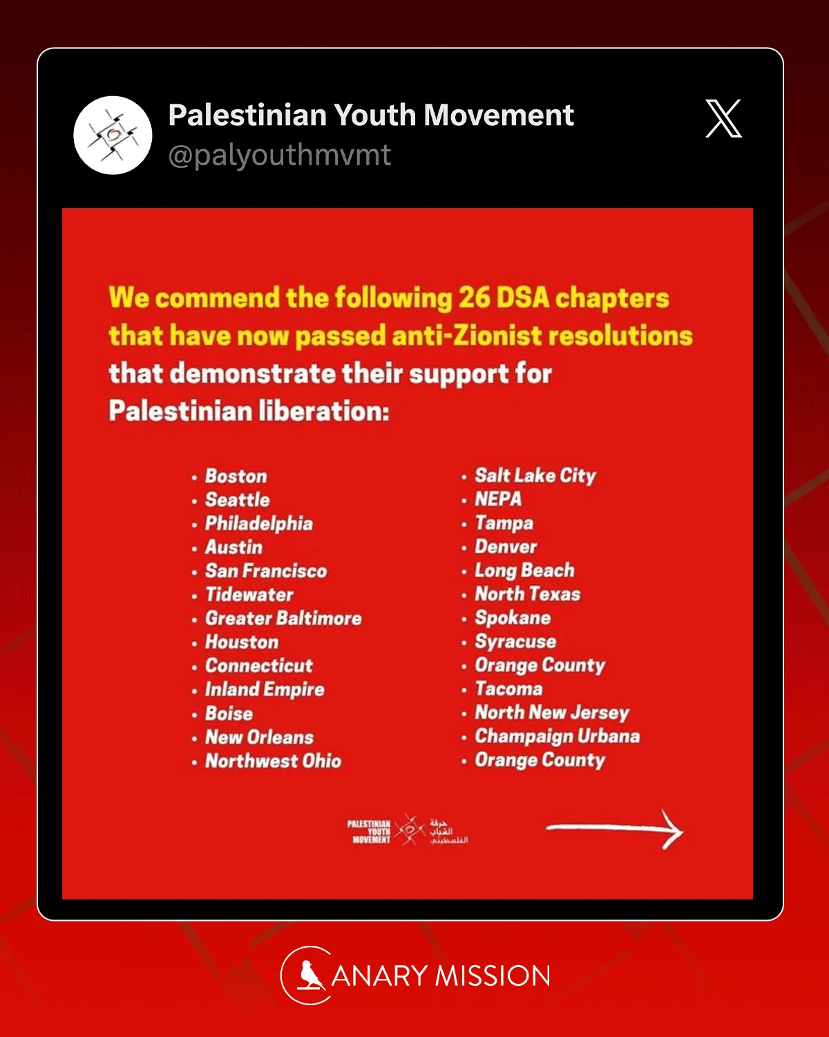 PYM commends local DSA chapters